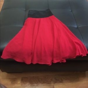Red and Black Above the knee Skirt